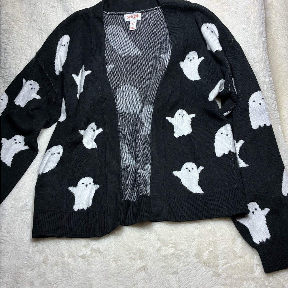 Cat & Jack Black Ghost Cardigan